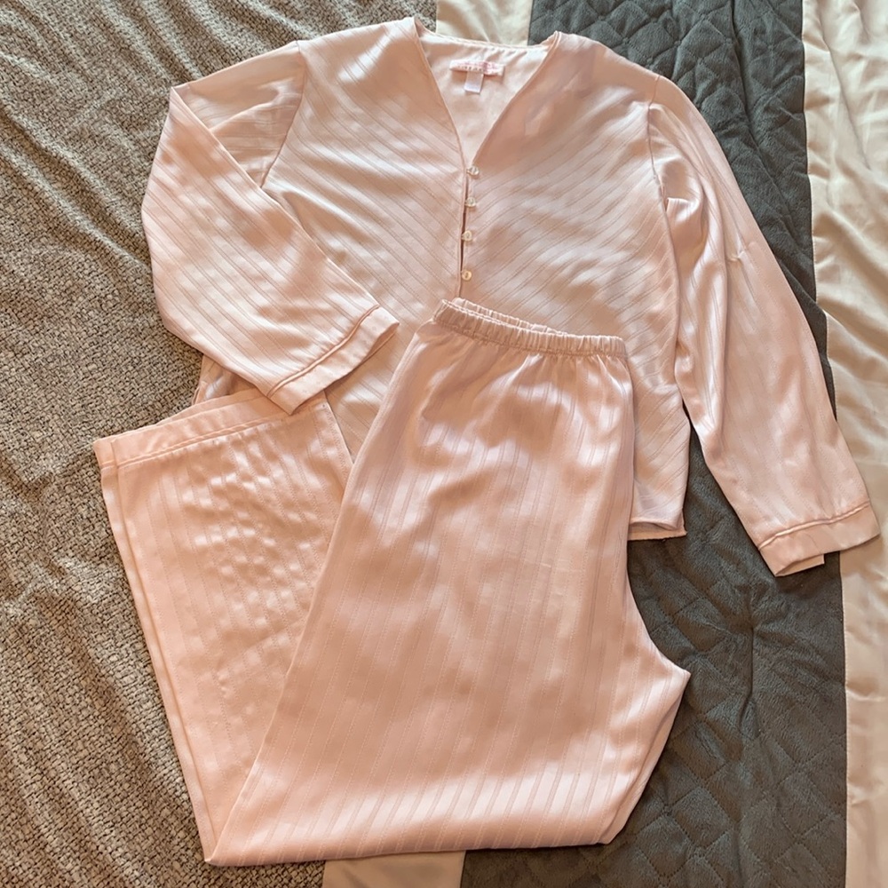 Oscar de la Renta PINK LABEL Medium Striped Pajama Set
